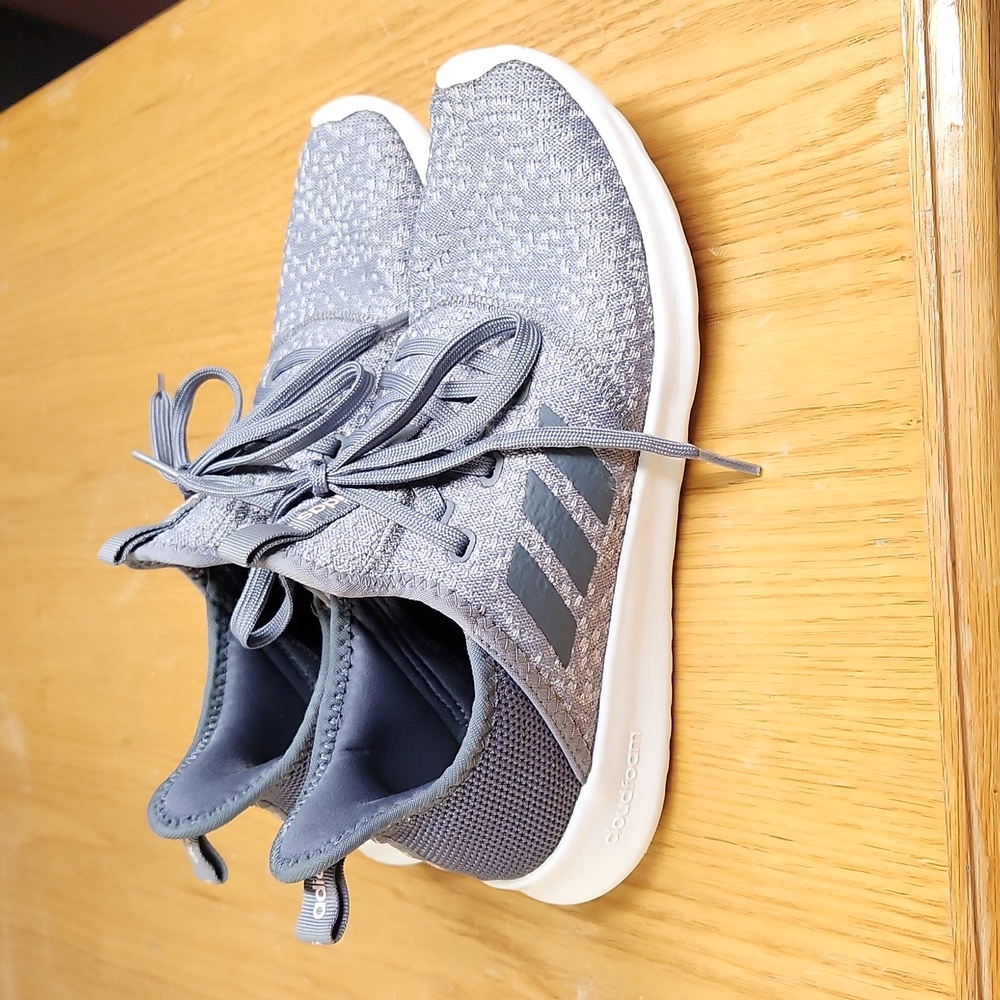 Adidas Cloudfoam Pure Gray Athletic Sneakers Women’s Size 8.5